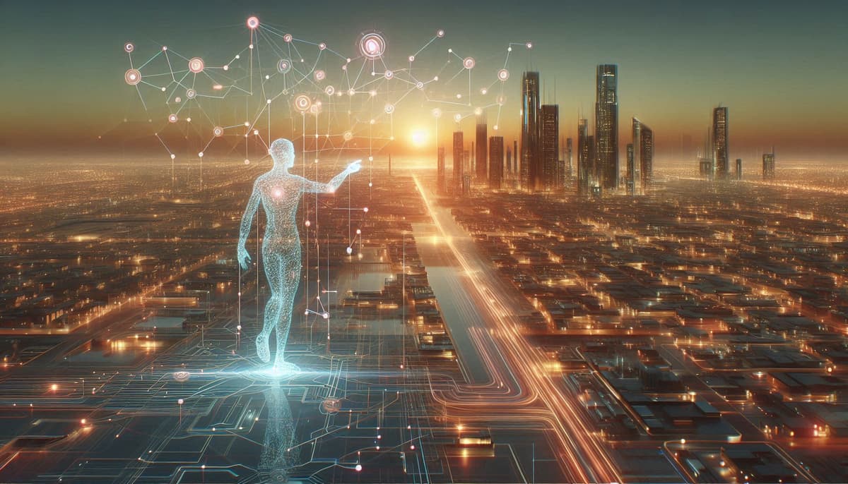 AI and human connection representing the future of work